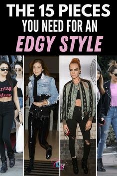 How To Look More Edgy, Outfit Ideas Rocker Chic, 40 Outfits Over 40 Chic Edgy, Grunge Style Women Outfit Ideas, Edgy Rocker Chic, Edgy Grunge Fashion, How To Dress Edgy In Your 30s, Edgy Chic Work Outfits, Womens Rock Concert Outfit Ideas