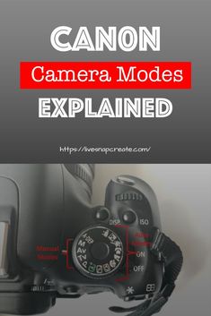 the canon camera model is explaining its features