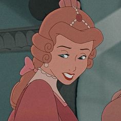 an animated image of princess aurora from disney's beauty and the beast, smiling