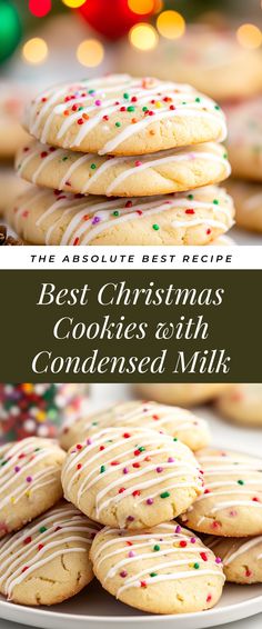 Image for Best Christmas Cookies with Condensed Milk Condensed Milk Cookies Recipes, Sweet Condensed Milk Desserts, Cookies With Condensed Milk, Sweetened Condensed Milk Cookies, Cookie Recipes Condensed Milk, Recipes Using Condensed Milk, Christmas Spritz, Condensed Milk Recipes Desserts, Christmas Spritz Cookies