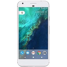 the google pixel is shown in white with an extra - large screen and dual camera