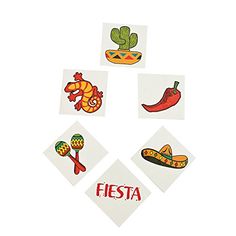 the words fiesta written in different languages are arranged into small squares with images of food and vegetables