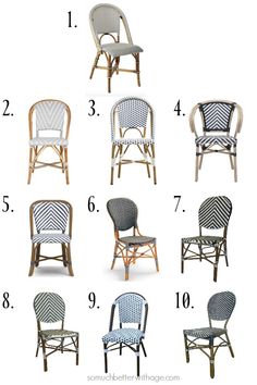 the different types of chairs that you can use to decorate