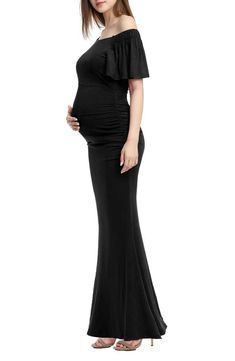 Product Image 3 Off-shoulder Maternity Maxi Dress, Off-shoulder Stretch Maxi Dress For Prom, Stretch Off-shoulder Maxi Dress For Prom, Elegant Maternity Mermaid Dress, Fitted Floor-length Maternity Dress For Prom, Elegant Fitted Maternity Dress For Prom, Off-shoulder Fitted Maternity Party Dress, Off-shoulder Fitted Maternity Dress For Party, Fitted Off-shoulder Maternity Dress For Party