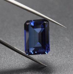 Gorgeous Octagon Faceted Lab Created (Corundum) Blue SapphireThis gem will fit in most of our same sized calibrated settings.Chemical composition : Al2O3Crystal Structure : TriagonalThermal properties: Melting point 2046°C  Purity : 99.99% Refractive Index : 1.717 Density : 3.98-4.1 g/cm3 Hardness Mohs : 9 Sapphire Jewelry With Octagon Gemstone, Emerald Cut Sapphire Gemstone Gift, Rectangular Sapphire Gemstone Jewelry, Sapphire Jewelry With Rectangular Gemstone, Crystal Structure, Melting Point, Sapphire Gemstone, Ring Jewelry, Blue Sapphire