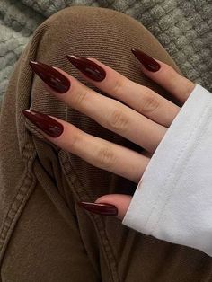 Maroon Nails, Nagel Tips, Chic Nails