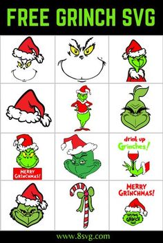 the grinch svg is an easy way to use it for christmas decorations and crafts