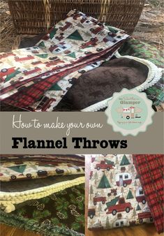 how to make your own flannel throws with free pattern and instructions for the flannel throw