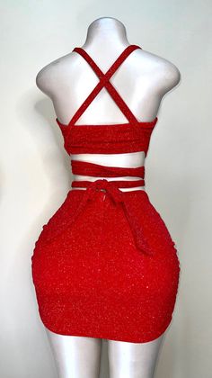 Baddie Red Outfits, Red Outfits, Flirty Outfits, Dancer Costume, Drape Top, Costume Patterns, Draped Top, Top And Skirt, Red Outfit