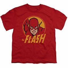 The Flash Flash Circle Kids Youth T Shirt Licensed DC Comics Tee Red The Flash Flash Circle Kids Youth T Shirt Licensed DC Comics Tee Red The Flash Flash Circle Kids Youth T Shirt Item Description: The Flash Flash Circle Kids Youth t-shirt is made from 100% pre-shrunk medium weight cotton.   Kids Youth t-shirt is made from 100% pre-shrunk medium weight cotton.  Every item we sell is original and fully licensed. If a shirt is designated as "distressed", the design contains intentional skips and v Dc Comics Superheroes, Retro Comic, The Flash, Boy's Clothing, Dc Comics, Kids Tshirts, Spiderman, V Neck T Shirt, Flash