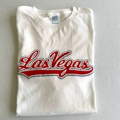 a white shirt with the word las vegas on it