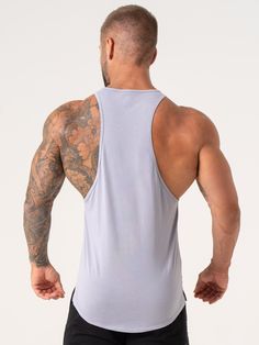 Model is 188cm tall, he usually wears a size L and is wearing a size L. His chest measures 116cm and his waist measures 79cm.  Baller Tank Drop armhole for freedom of movement Curved hem with side splits Lightweight fabric for breathability  Recommended for Training. 65% Polyester / 35% Cotton Lavender Activewear For Gym In Summer, Lavender Summer Activewear For Gym, Lavender Stretch Sleeveless Top, Lavender Sleeveless Stretch Top, Sleeveless Lavender Cotton Tank Top, Mens Gym Shoes, Womens Gym Shoes, Weight Lifting Shoes, Gym Pants