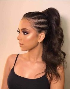 Night Out Hairstyles, Wavy Ponytail, Body Wave, Ponytail Hairstyles, Human Hair Extensions