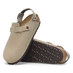 Tokio Suede Leather Taupe | BIRKENSTOCK Birkenstock Tokio, Colorado Shoes, Men Birkenstock, Running Sandals, Birkenstock Women, Eva Sole, Womens Clogs, Nubuck Leather, Mens Slippers