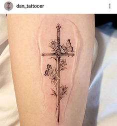 Bookish Tattoos, Cross Tattoos For Women, Muster Tattoos, Strength Tattoo, Simple Tattoo, Tattoo Style Drawings, Memorial Tattoos, Dainty Tattoos, Dream Tattoos