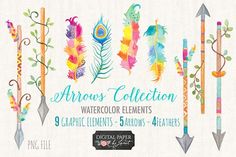 the arrows collection watercolor elements