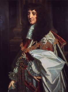 a painting of a man with long hair wearing a white dress and red sash around his neck