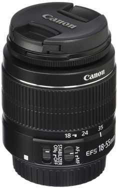 a canon lens with the hood up