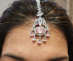 Gorgeous white gold plated Maang tikka with full of CZ stones Length: 5 inches Ready to ship in one business day  Comes in a small box Diamond Maang Tikka, Tikka Indian Jewelry, Jewelry Pakistani, Maang Tikka, Pakistani Jewelry, Cz Jewelry, Small Boxes, Cz Stone, Hair Jewelry