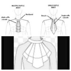 How to get your jabot on Diy Ascot How To Make, Jabot Drawing Reference, Jabot Collar, Women Necktie, Fnaf Cosplay, Collar Pattern, Pattern Drawing, Office Outfits