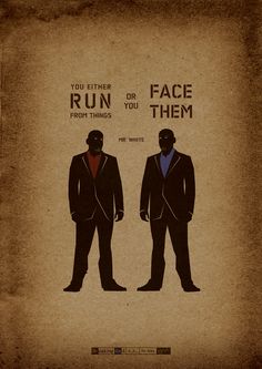 two men in suits standing next to each other with the words run or you're them