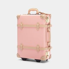 Cheap Large Capacity Pink Luggage, Functional Pink Travel Bag, Luxury Pink Flap Bag For Travel, Cheap Pink Backpack Luggage, Luxury Pink Rectangular Travel Bag, Pink Luggage Sets, Feminine Vintage Style, Steamline Luggage, Pink Suitcase