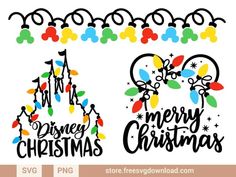 disney christmas lights svg files