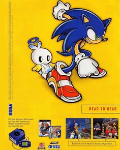 an advertisement for sonic the hedgehog game