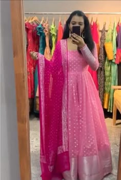 Long Anarkali Gown, Frock For Women, Long Gown Dress, Girls Frock Design