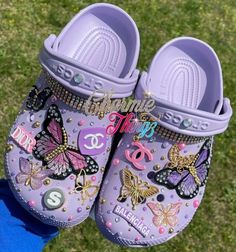 How To Style Pink Bubble Slides, Designed Crocs, Echo Clog, Bedazzled Shoes