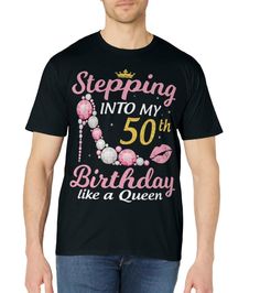 PRICES MAY VARY. Great vintage tee for women, nana, mama, mimi, mommy, aunt, sister, cousin, wife, daughter, niece who born in 1971, 50 years old Lightweight, Classic fit, Double-needle sleeve and bottom hem Anniversary Graphic Tee With Letter Print, Crew Neck T-shirt For Mother's Day Anniversary, Black Graphic Tee For Anniversary, Pink Crew Neck T-shirt For Anniversary, Black Graphic Print T-shirt For Anniversary, Pink T-shirt With Letter Print For Anniversary, Happy To Me, My 50th Birthday, Tees For Women