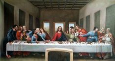 a painting of the last supper of jesus