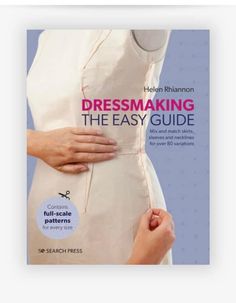 the book cover for dressmaking the easy guide by helen pharmon, with an image of a woman's stomach