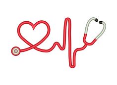 a red stethoscope with the word hope written in it and a heart