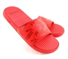 ad eBay - NWT PUMA  Cool Cat Repeat Size 11 High Risk Red Logo Men’s Slide Sandals - Buy Now, click the link (eBay) Men Footwear, Mens Shoes Sandals, Puma Logo, Clothing Men, Slides Sandals, High Risk, Red Logo, Cool Cats, Slide Sandals