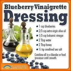 blueberry vinaigrete dressing recipe with instructions on how to use it for cooking