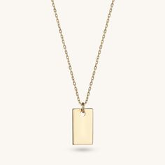 14k Real Gold Personalized Rectangle Tag Pendant for Women Cheap Minimalist Square Pendant Necklaces, Gold Rectangle Necklace Pendants, Gold Necklace With Rectangular Pendant, Classic Gold Necklace With Rectangular Pendant, Timeless 14k Gold Necklace With Rectangular Pendant, Minimalist Gold Plated Necklace With Rectangular Pendant, Gold Knot Ring, Rectangle Necklace, Eternity Ring Gold