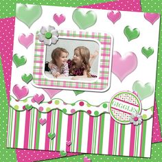 Girly Scrapbook, Birthday Scrapbook Layouts, Family Scrapbook Layouts, Scrapbook Examples, Cruise Scrapbook, Baby Scrapbook Album, Scrapbook Design Layout, Beautiful Scrapbook Layouts, Christmas Scrapbook Layouts