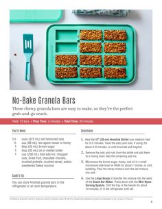 the recipe for no - bake granola bars is shown in an article about how to make them