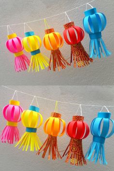 chinese paper lanterns Lantern Crafts For Kids, Chinese New Year Kids, News Years Crafts For Kids, Chinese New Year Crafts For Kids, Chinese New Year Activities, Chinese Crafts, Chinese New Year Decorations