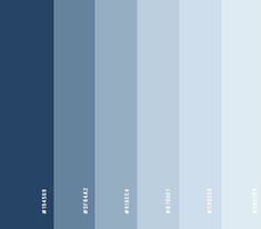 the shades of blue and white are shown in this image