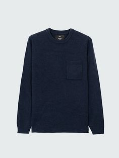 Men's Pocket Knit Jumper in Navy - Cavan | Finisterre Parka Jacket