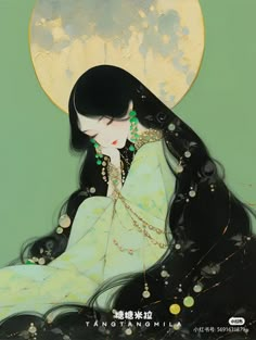 Japanese Fantasy Aesthetic, Chinese Goddess, Japanese Goddess, Chinese Drawings, Chinese Art Painting, Japanese Drawings, Goth Wallpaper, Traditional Japanese Art, Blossoms Art