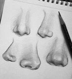 a pencil drawing of four different shapes