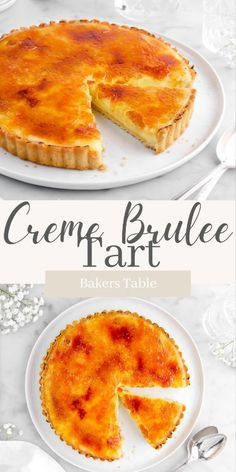 Taking the humble vanilla tart and giving it a fun, but oh-so fancy and delicious twist. Say, “hello!” to your new favorite dessert…Crème Brûlée Tart! It’s the ultimate dessert that is sure to be a crowd-pleaser. Think, rich vanilla custard made with real vanilla beans to create a luscious and delicate flavor, incased in a buttery and sweet shortbread cookie-style crust. Though, the goodness doesn’t stop there! After refrigerating, this tart is dusted with sweet sugar and brûléed until golden. It’s seriously like a giant crème brûlée, but made even BETTER with the addition of the sweet crust! Crack the brûléed top, then serve with a dollop of Chantilly Cream and fresh berries to create a stunning dessert that is just as delicious as it looks! So. GOOD. Caramel Custard Recipe, Vanilla Tart, Creme Brulee Desserts, Easy Tart Recipes, Creme Brulee Cheesecake, Brulee Recipe, Creme Brulee Recipe, Creme Brûlée