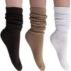 Women Cotton Slouch Socks 3 Pairs Shoe Size 5-10 . Slouch Socks for Women Extra Heavy and Long. Step into a world of nostalgic comfort with our Retro Ribbed Slouch Socks for Women from AWS/American Made. Our Slouch Socks Crafted with a blend of Cotton premium material, these socks offer a cozy and stylish addition to your wardrobe. Inspired by the iconic fashion of the '80s and '90s, these slouch socks feature a classic ribbed design that adds texture and charm to any outfit. Whether you're loun Slouchy Socks, Slouch Socks, Sock Crafts, Iconic Fashion, Socks For Women, Socks And Hosiery, Brown Beige, American Made, Retro Inspired