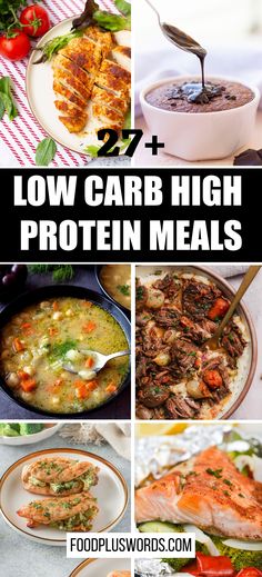 Low Carb High Protein Meals High Protein Meal Ideas, Protein Meal Ideas, Low Carb High Protein Meals, High Protein Meals, Low Carb High Protein, High Protein Meal, High Protein Dinner