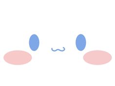 the face of a cat with blue and pink shapes