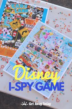 the disneyland i - spy game is on display