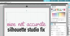 the screen shot shows how to use silhouette studio